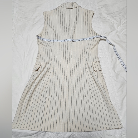 20 - Bershka Striped Neutral Blazer Dress - Picture 10 of 13